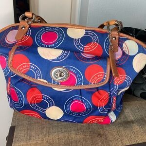 Coach signature polka dot Leah tote